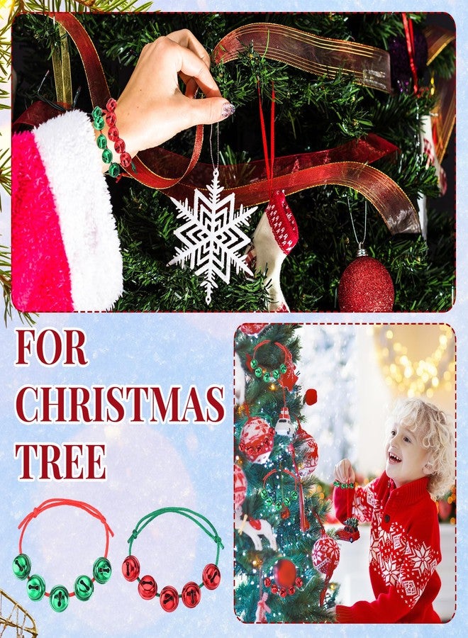 Liliful 40 Pcs Christmas Bell Bracelets Bulk Red and Green Christmas Adjustable Gift Bell Bracelets for Kids Adults Xmas Gifts Stocking Stuffers Goodie Bag Fillers Xmas Party - Image 3